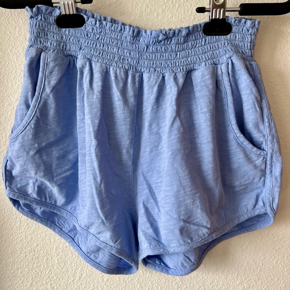 bobi Sky Blue High Waist Women's Shorts